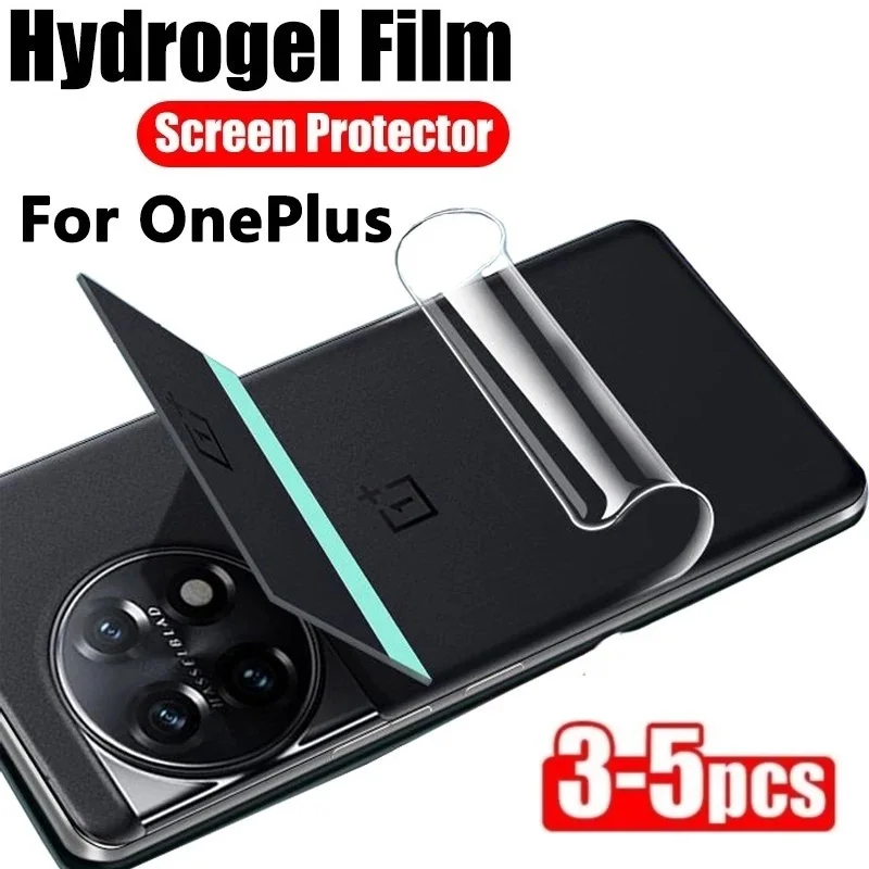 Película de hidrogel para móvil, Protector de pantalla para Oneplus 11, 10T, 10, 9RT, 9, 8 Ace Pro, Nord 2T, CE 2, 3 Lite, N100, N10, N200, N20, N30, 3-5 piezas - imagen 2