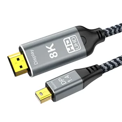 Cable Mini DisplayPort a HDMI 8K 48Gbps – Compatible MacBook/Surface