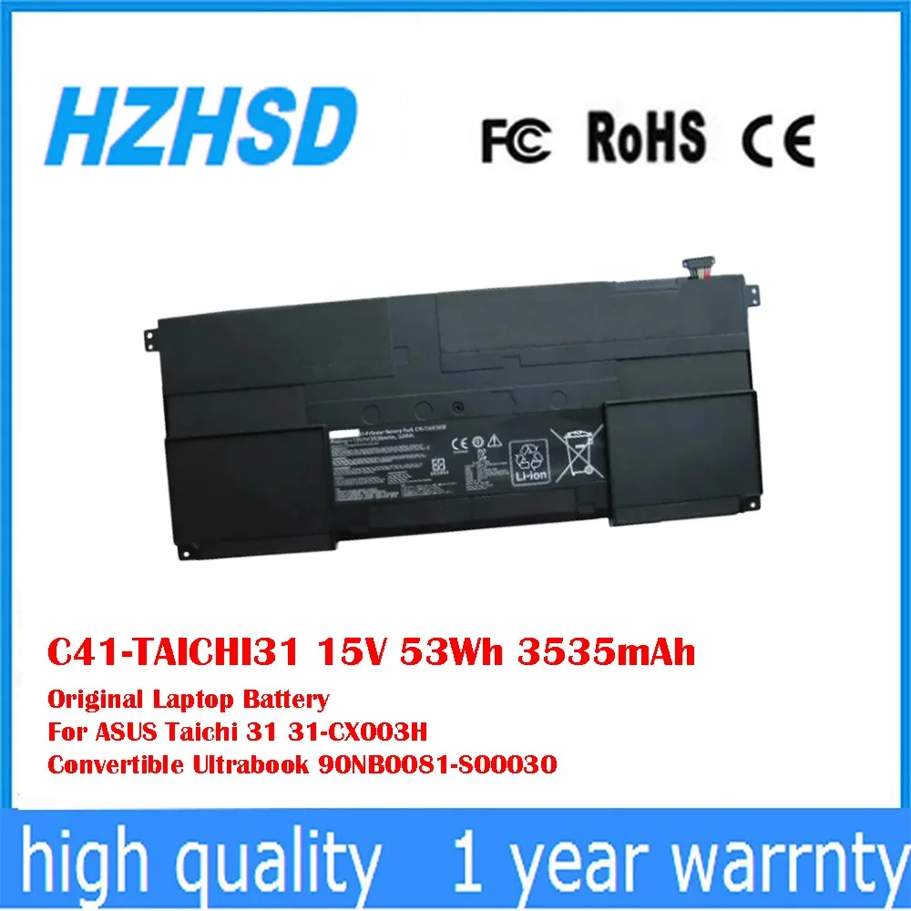 C41-TAICHI31 15V 53Wh 3535mAh batería Original del ordenador portátil para ASUS Taichi 31 31-CX003H Ultrabook Convertible 90NB0081-S00030