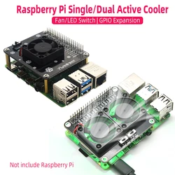 Ventilador GPIO para Raspberry Pi 4B / 3B+ con LED Azul