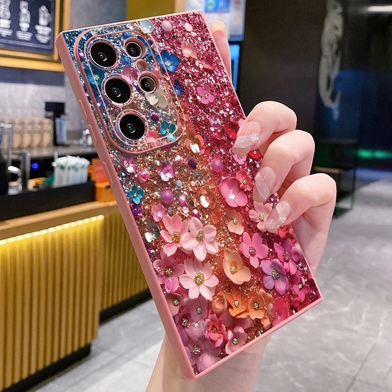 Para Samsung S25 FE S24 S23 S22 Ultra Plus 5G Funda cereza tulipán patrón Floral Funda para Galaxy A16 A26 A36 A56 A55 A54 A53 Funda - imagen 2