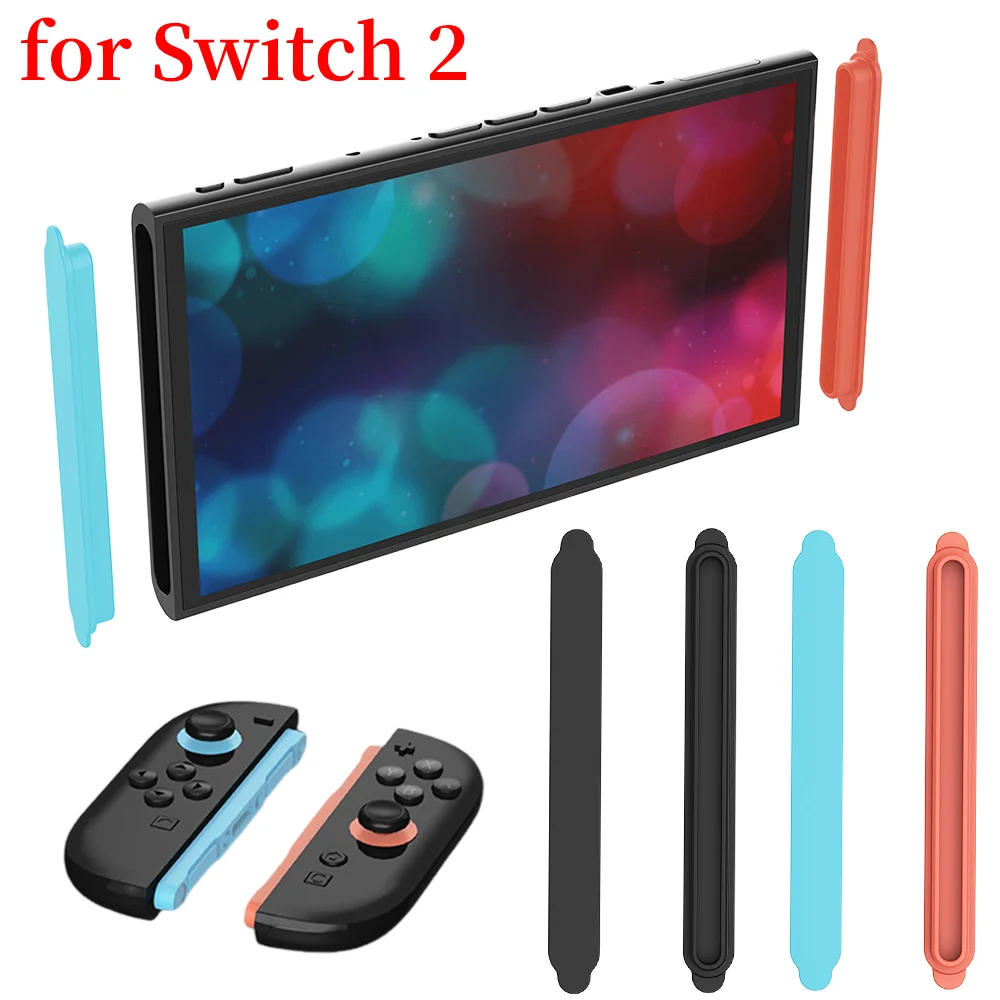Tiras decorativas de cubierta antipolvo, paquete de repuesto a prueba de polvo, carcasa de placa lateral, carcasa de silicona para accesorios de juego Switch 2, 2 uds. - imagen 2