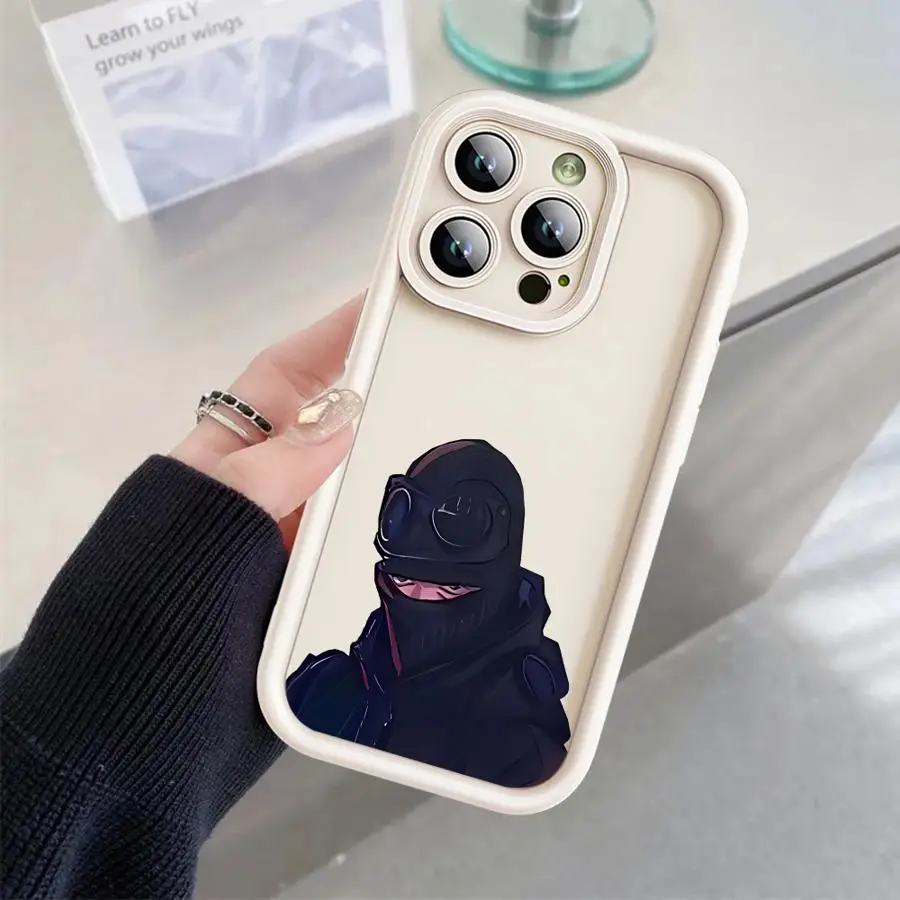 Funda de teléfono suave de TPU para Apple iPhone 16 Plus 16e 12 Mini 11Pro 11 13 Pro MAX 14 15 Plus XS XR máscara de moda masculina - imagen 4