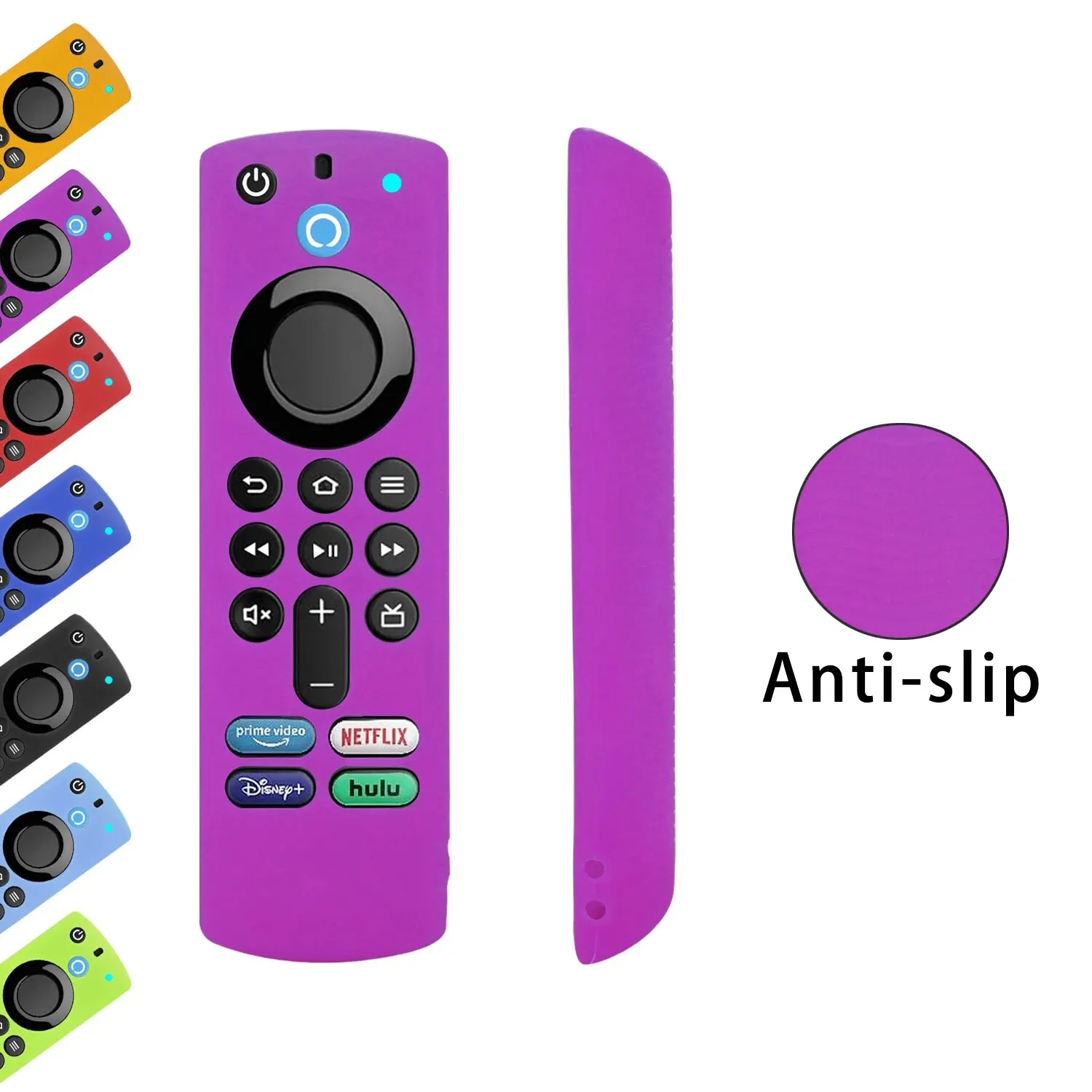 Funda de silicona apta para Amazon ALEXA Fire Home Smart TV Control remoto Stick tercera generación cubierta protectora antideslizante a prueba de golpes - imagen 4