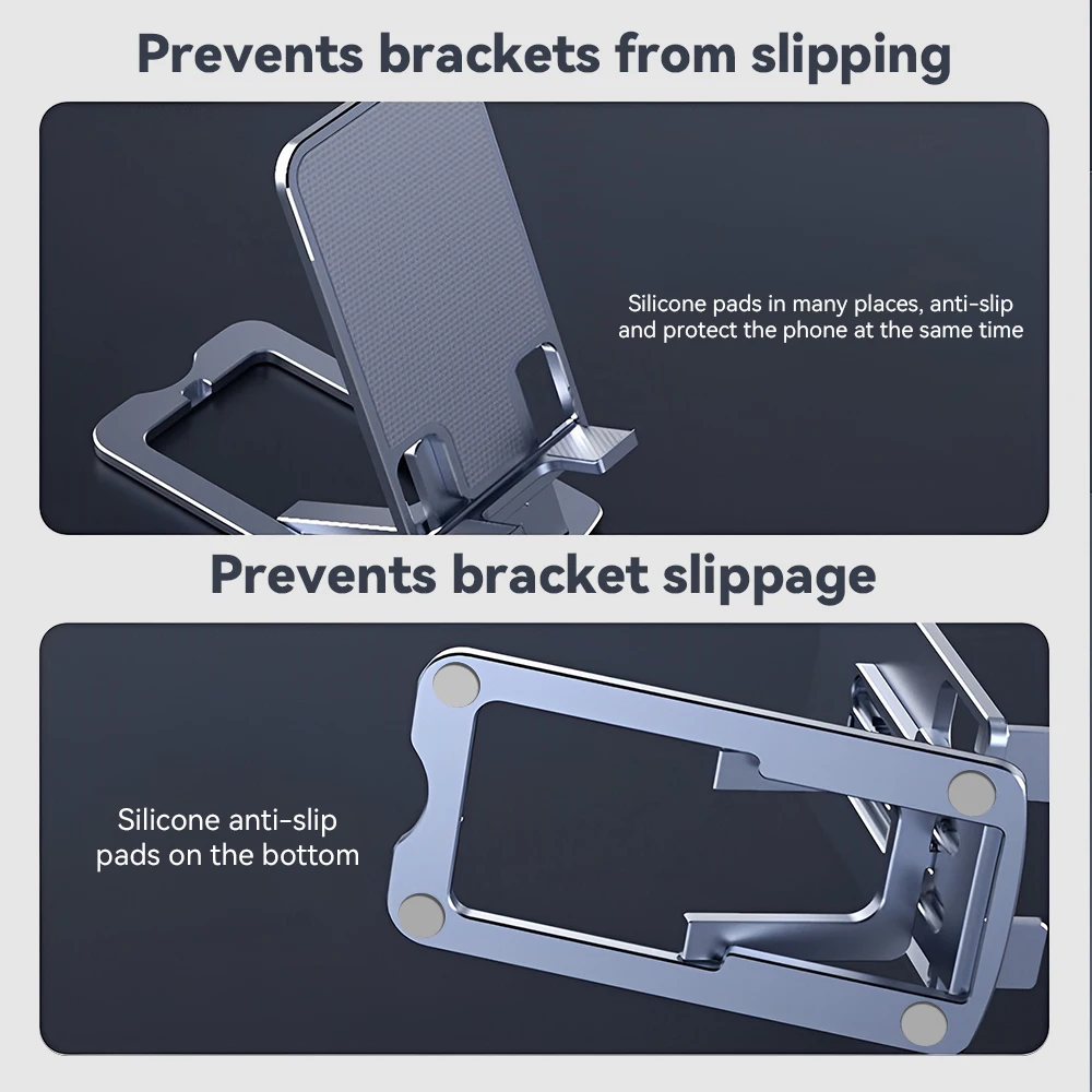 Soporte para teléfono de escritorio Soporte para teléfono móvil Soporte para teléfono celular con altura de ángulo ajustable Universal para todos los teléfonos inteligentes - imagen 4