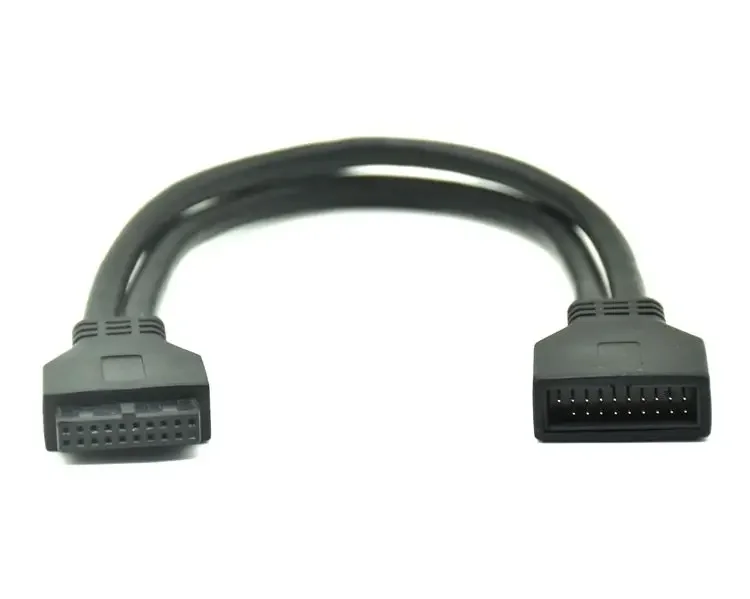 Cable de extensión USB3.0 de 20 pines macho a hembra, Cable de placa base estándar 24 + 28, transmisión de cobre de alta velocidad, 0,2 M - imagen 2