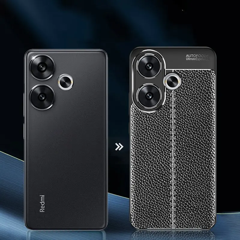 Funda de lujo para Poco F6, Funda para Xiaomi Poco F6, Funda a prueba de golpes de TPU, Funda de cuero suave para teléfono, parachoques Poco F6 - imagen 5