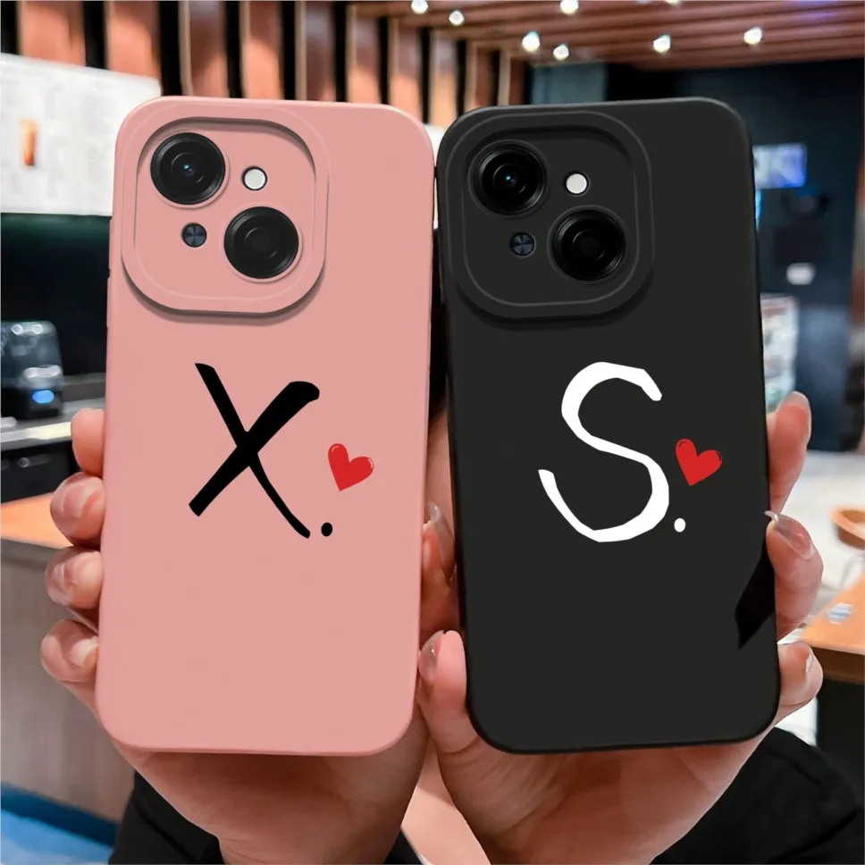 Funda de teléfono para Tecno Spark Go 1, cubierta protectora de lente de silicona suave estilo letra X & s simplificada para Tecno Spark Go1