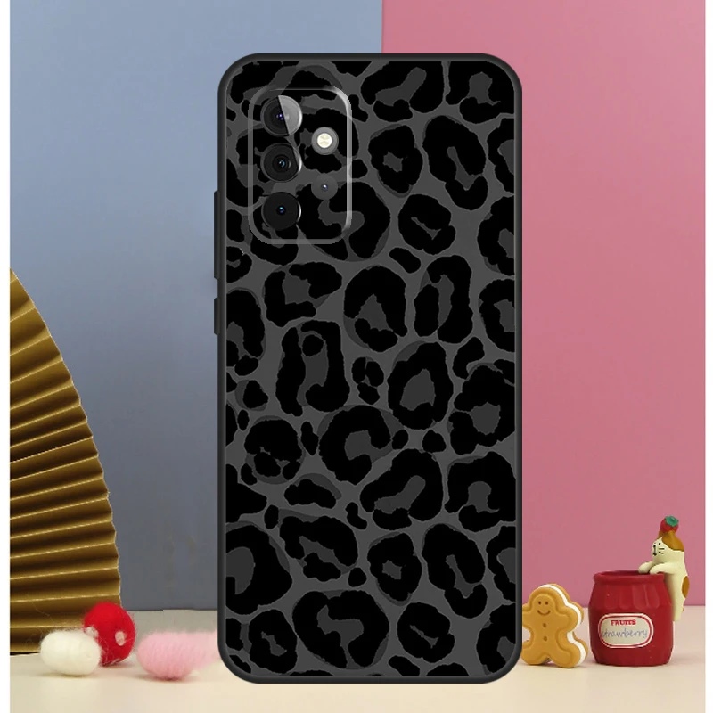 Funda con estampado de leopardo y guepardo negro para Samsung Galaxy A52 A72 A13 A33 A53 A14 A24 A34 A54 A15 A25 A51 A71 A12 A32 - imagen 3