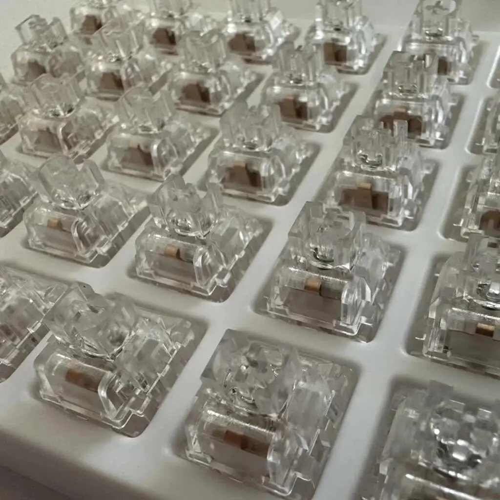 Teclado mecánico totalmente transparente, interruptor lineal de 3 pines, 45 gf, SMD, RGB, MX - imagen 5