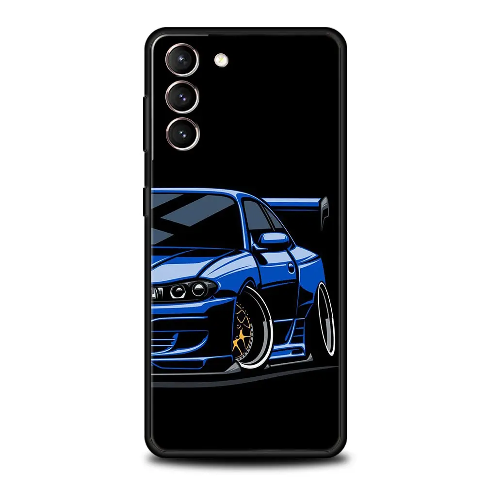 Funda de teléfono de cómic japonés JDM para Samsung Galaxy S24 S23 S22 S20 Ultra S21 FE 5G S10 S9 Plus S10E S8 - imagen 4