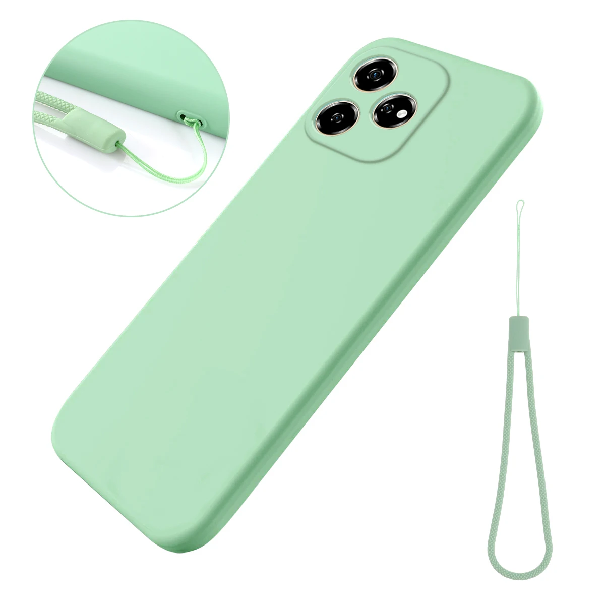 Funda para ZTE Axon 60 Blade V60 60 lite, cubierta suave de silicona líquida de lujo, cordón a prueba de golpes - imagen 3