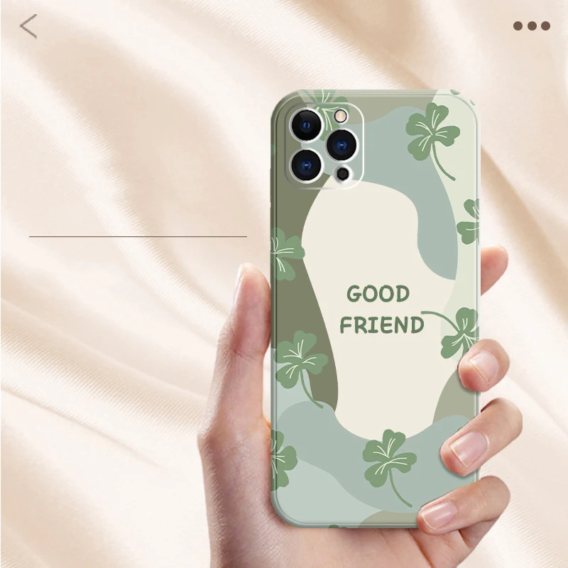 Funda de teléfono de silicona con flores de dibujos animados para iPhone 15 14 13 11 12 Pro Max Mini X XS Max 7 8 Plus SE 2020, funda suave mate a prueba de golpes - imagen 5