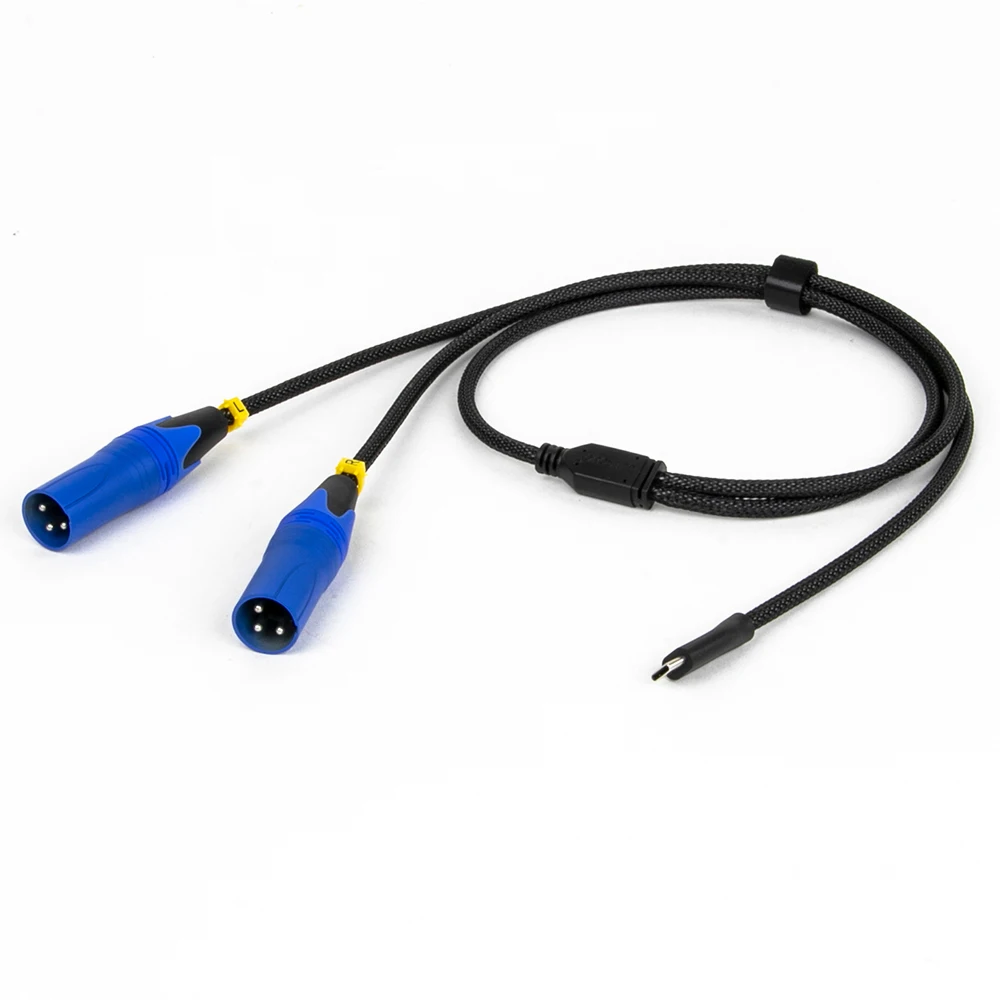 Cable de audio divisor USB C a XLR dual Y, cable adaptador de audio tipo C a 2 XLR macho/hembra compatible con teléfonos inteligentes o portátiles - imagen 2