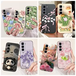 Funda caliente 50 4G para Infinix Hot 50 Pro 4G Cover X6882 X6881 X6880 Fundas protectoras de lentes de flores de moda para Hot 50 Pro + Plus Coque