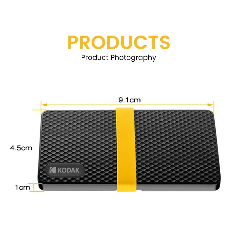 KODAK X200 SSD portátil 1TB tipo C USB3.1 disco duro externo 512GB 256GB para ordenadores portátiles Smartphone PC - imagen 5