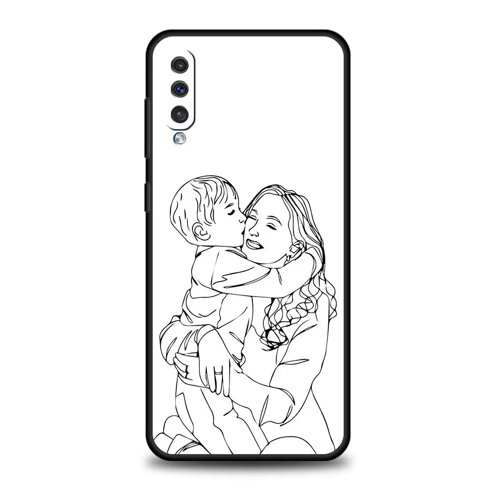 Funda de teléfono para niña, mamá, familia, Samsung A54, A52, A24, A14, A50, A72, A70, A30, A40, A20S, A20E, A02S, A12, A22, A34, A42, A32, 5G, A04s - imagen 2