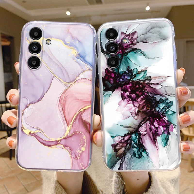 Funda con patrón de mármol para Samsung A15 4G 5G, carcasa de silicona suave y transparente de TPU para Samsung Galaxy A 15, Fundas de 6,5 pulgadas - imagen 2