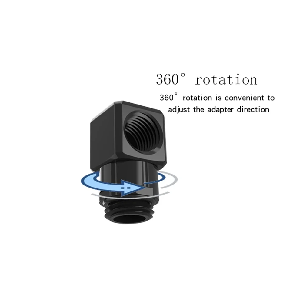 FREEZEMOD Kit de montaje de refrigeración por agua codo de 90 grados válvula de agua de compresión enchufe Mini conector Combo PC enfriador de agua 4 Uds - imagen 2