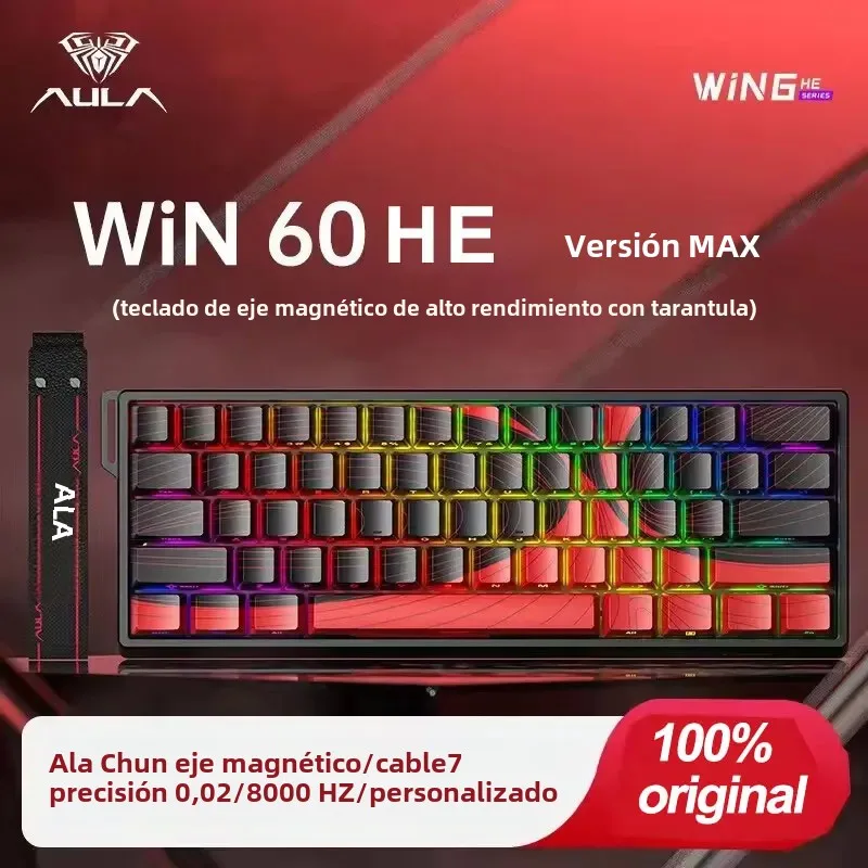 AULA Win60 HE teclado para juegos con interruptor magnético 8k con cable 60% personalizado RGB Hot Swap Rt Esports Gamer Teclado mecánico para regalos de Pc - imagen 2