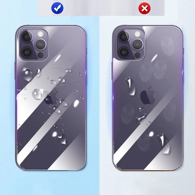 2 en 1 Len Glass + Back 9H vidrio templado para iPhone 12 Pro Max 13 mini 14 16 Plus Protector de pantalla trasera transparente película protectora - imagen 5