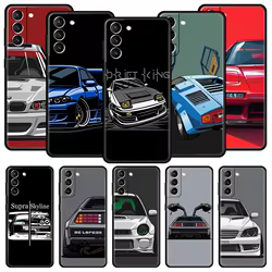 Funda de teléfono de cómic japonés JDM para Samsung Galaxy S24 S23 S22 S20 Ultra S21 FE 5G S10 S9 Plus S10E S8