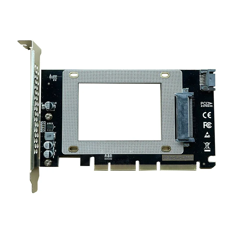 PCIE Riser U.2 a PCI Express3.0 X4 X8 X16 interfaz adaptadora Gen3 tarjeta de transferencia disco duro SFF-8639 U2 SATA SSDTo 16X expansión