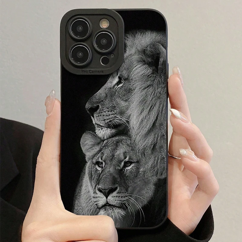 Funda de teléfono de silicona suave con estampado de León colorido detallada y perforada para Xiaomi Mi 11 Lite 12T 13T 14T Pro 5G 15 14 13 12 - imagen 2