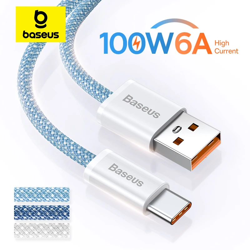 Cable Baseus 100W USB A a USB C USB-C PD cargador rápido cable para Huawei Samsung Xiaomi tipo C cable USBC