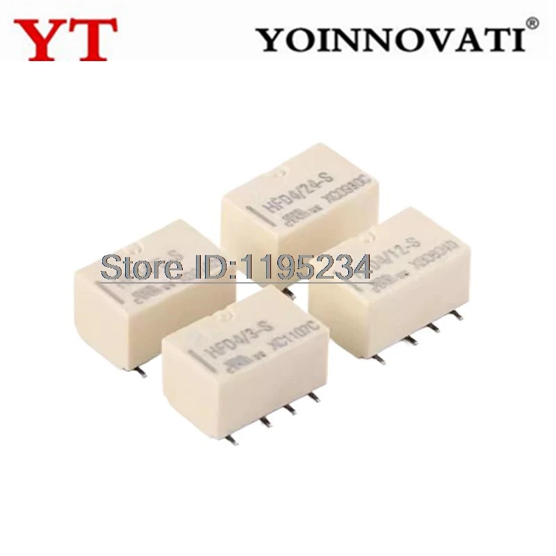 Piezas HFD4 5 5V HFD4 12V HFD4 24 24V DIP HFD4 3-S 3V HFD4 4,5-S 4,5 V HFD4 5-S 5V HFD4 12-S 12V HFD4 24-S 24V SMD