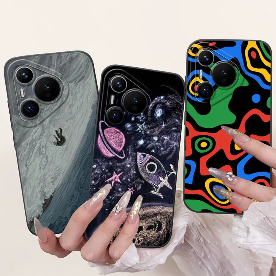 Nuevo diseño de funda de teléfono para Huawei Pura 70 70Pro Plus, funda de silicona suave a prueba de golpes para Huawei Pura70 70 Pro Pro +, fundas parachoques