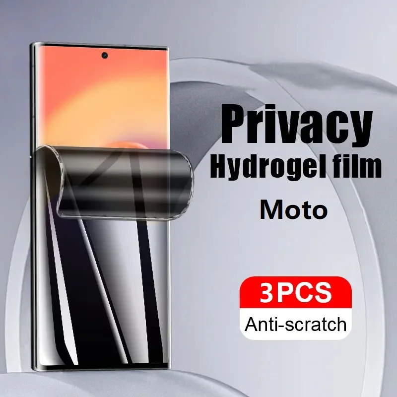 Película de hidrogel de privacidad para Motorola Edge 40 Pro 30 Ultra Neo 20, Protector de pantalla para G84 G54 G34 G32 G52 G73 G53 G60 G31, 3 uds. - imagen 2