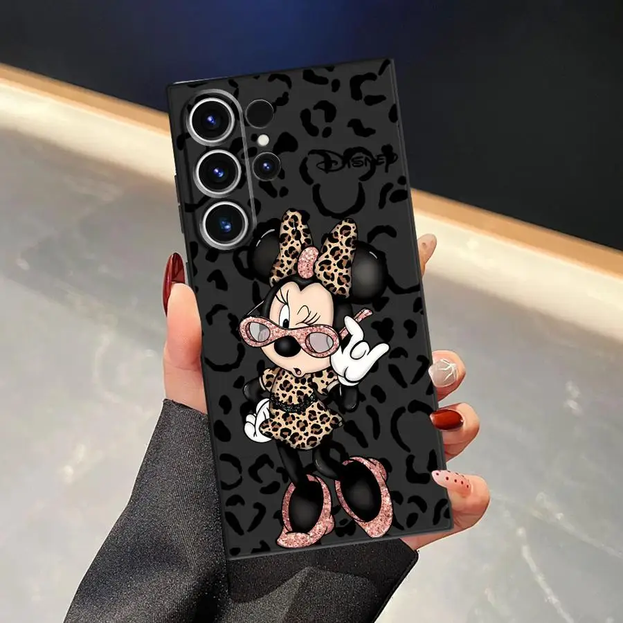 Funda de teléfono suave negra Minnie bonita de Disney para Samsung Galaxy S25 Edge S23 Ultra S24 Plus S20 S21 FE - imagen 4