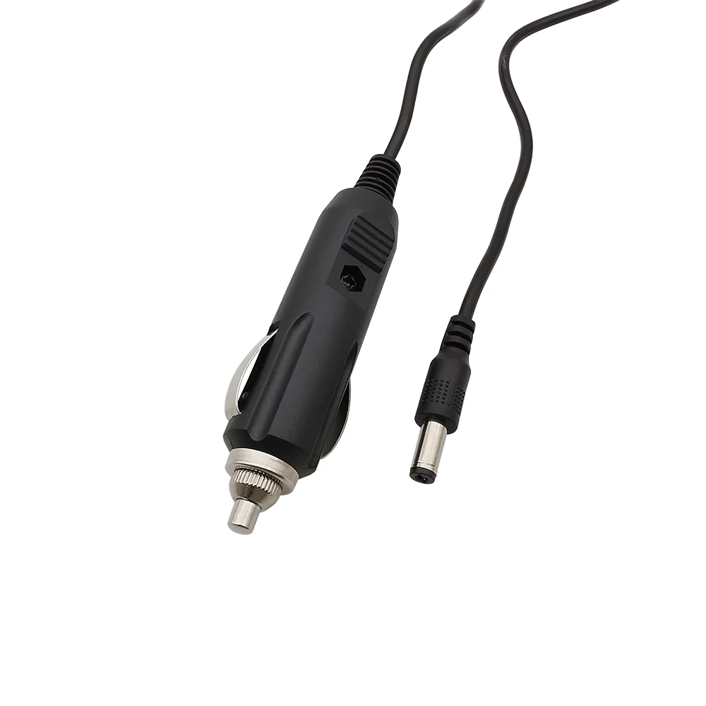 Enchufe de encendedor de cigarrillos de coche a enchufes macho de CC de 5,5x2,1mm conector de alimentación con fusible luz LED Cable de encendedor de cigarrillos de coche de 12V - imagen 2