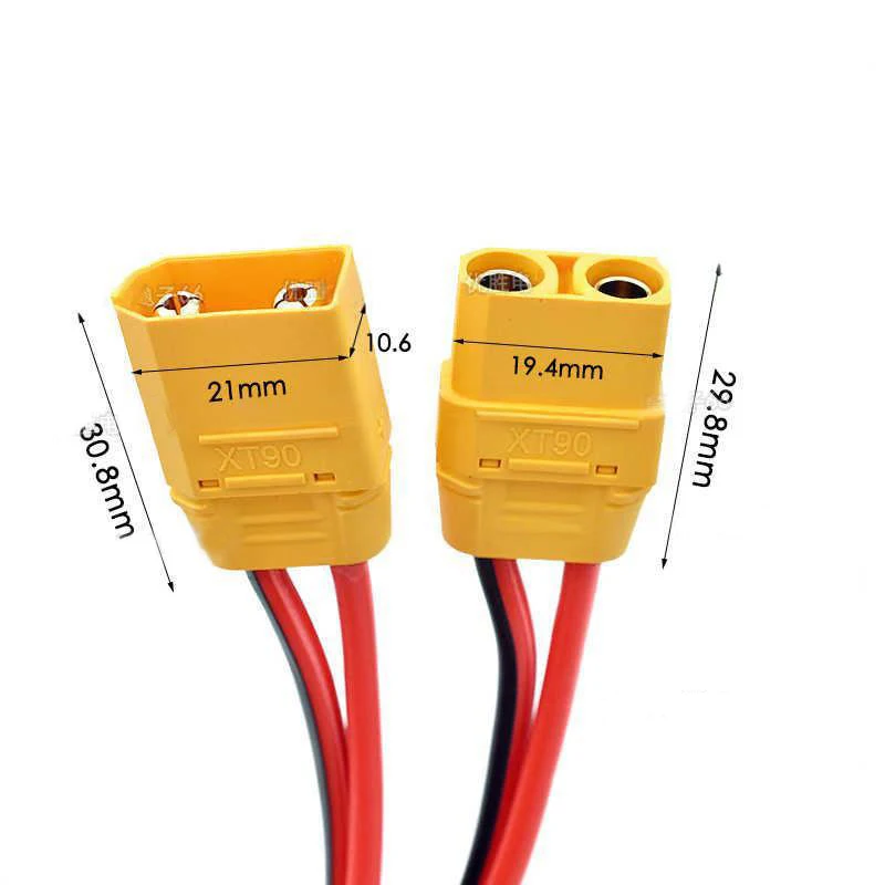 Cable de alimentación XT90 macho/hembra a CC, 2 cuadrados, CC 5521/5525, Cable de conversión de puerto de carga, enchufe CC, línea de conexión de alta potencia - imagen 3