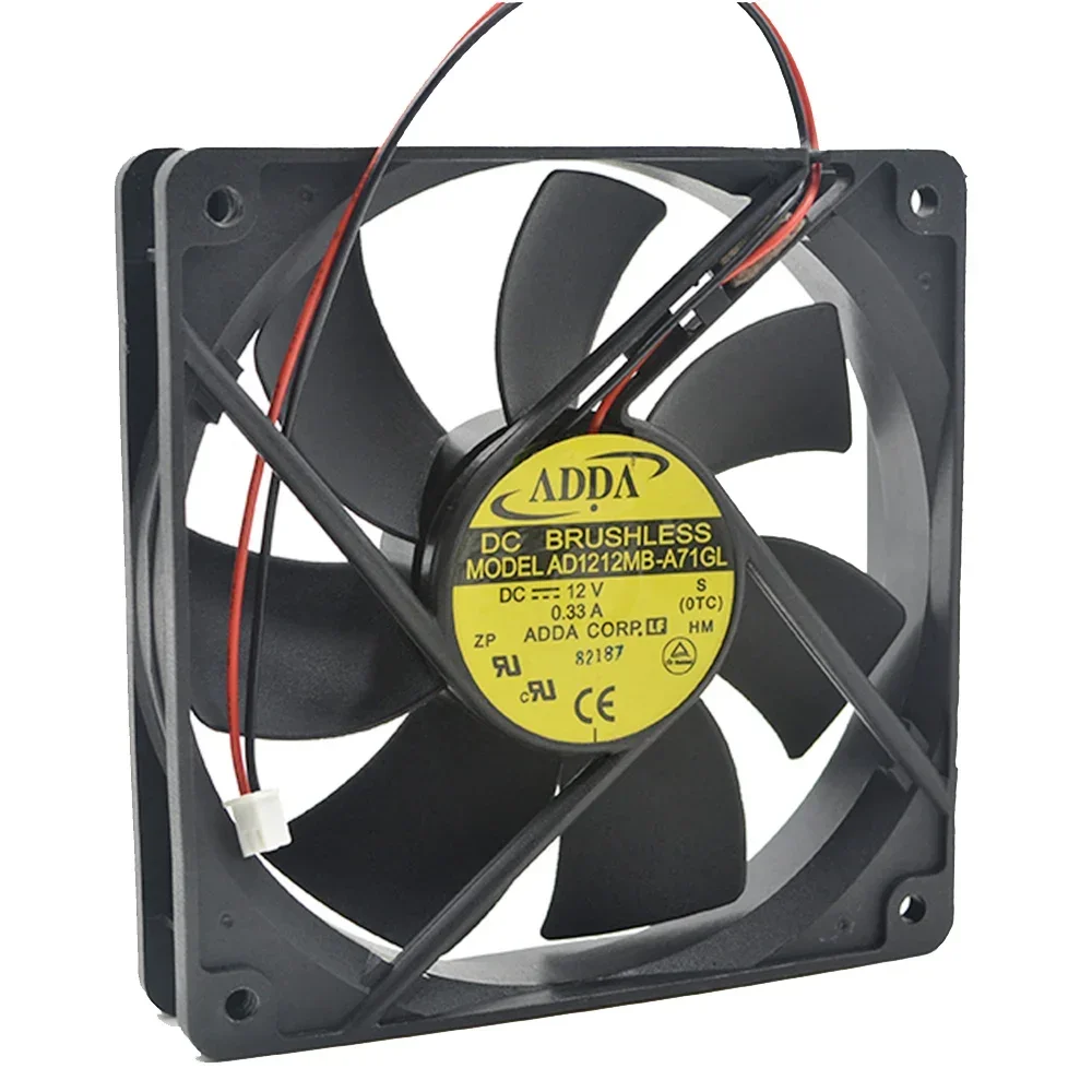 PARA ADDA AD1212MB-A71GL 120*120*25mm 12cm 129mm 2,050rpm 80.5CFM chasis silencioso ventilador de refrigeración dedicado