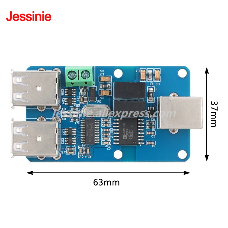 Placa de protección de acoplamiento de aislamiento USB a USB ADUM3160 de 1/4 canales Módulo de aislamiento único USB 2,0 1500V - imagen 3