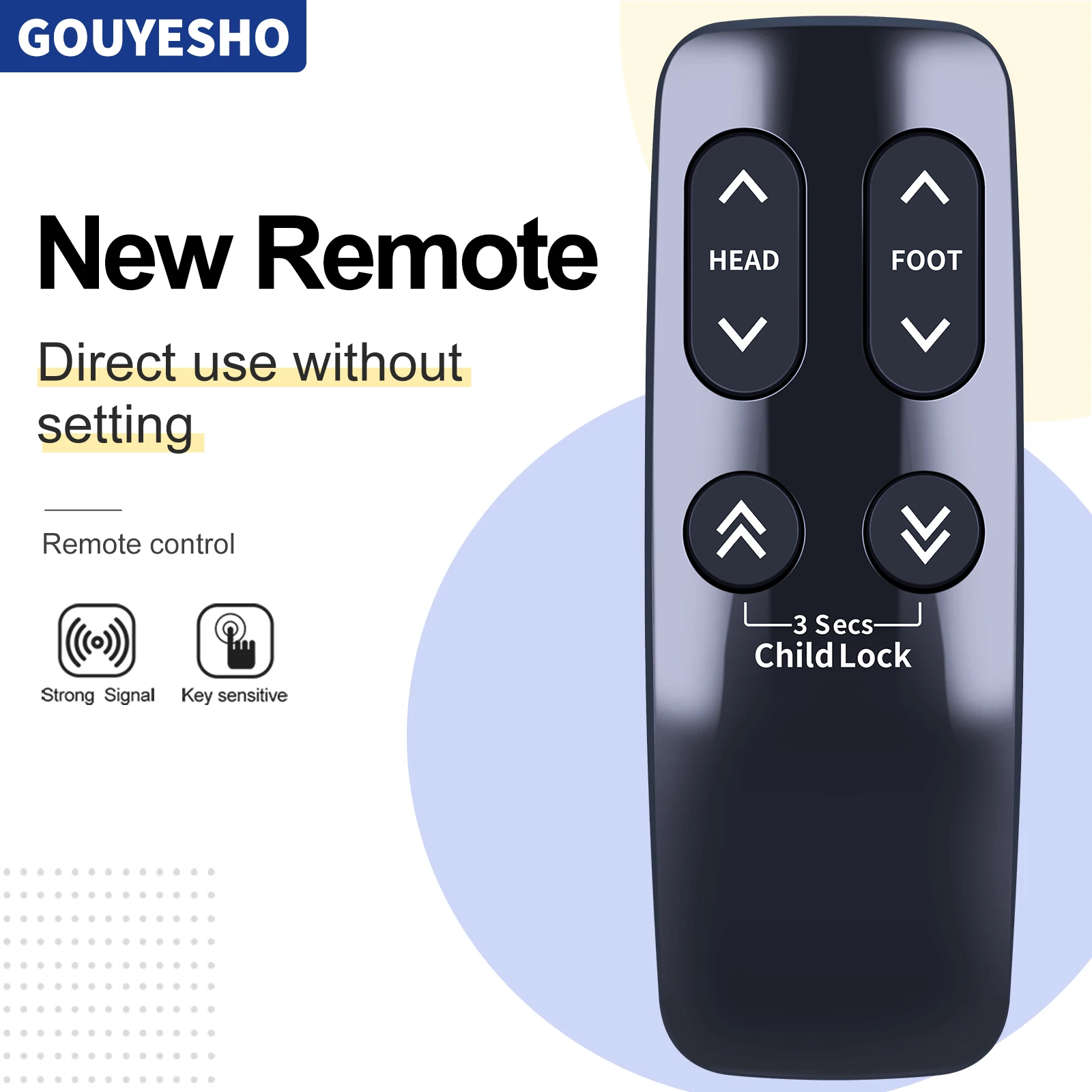 Para Senta Beautyrest Simple Motion Base de cama ajustable auricular Control remoto HC12BL0011-02 HC10BL - imagen 2