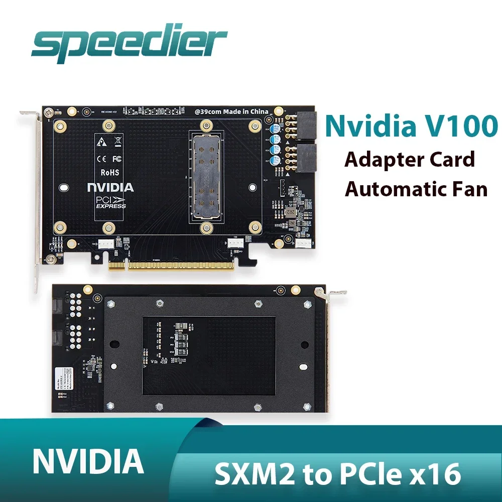 Nuevo Original para NVIDIA V100 SXM2 tarjeta adaptadora de tarjeta gráfica SXM2 a PCIe x16 tarjeta de expansión Control automático del ventilador envío rápido - imagen 3