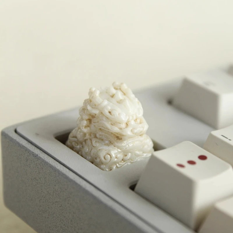 Teclas de teclado de estilo creativo Patrón Kirin Diseño retro y de dibujos animados Material de resina Regalo personalizado para un amigo con teclados KIWI - imagen 5