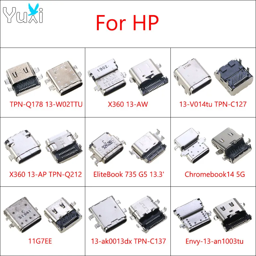 YuXi, 1 pieza, conector de carga USB tipo C para HP SPECTRE X360 13-aw 11G7EE TPN-C137, conector de alimentación CC para ordenador portátil, toma de carga USB 3,1