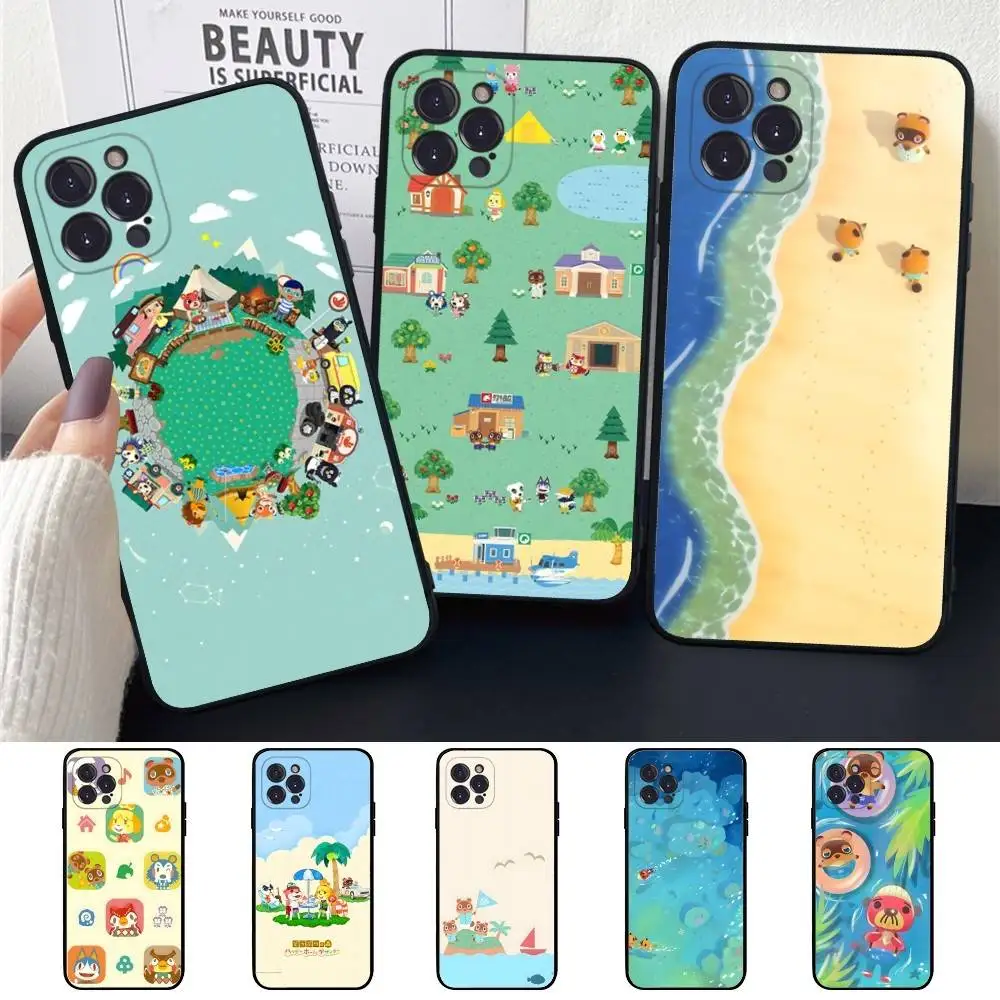 Funda de teléfono A-Animal C-Crossing para iPhone 16 15 14 13 12 Mini 11 Pro XS Max X XR SE 6 7 8 Plus, funda de silicona suave - imagen 5