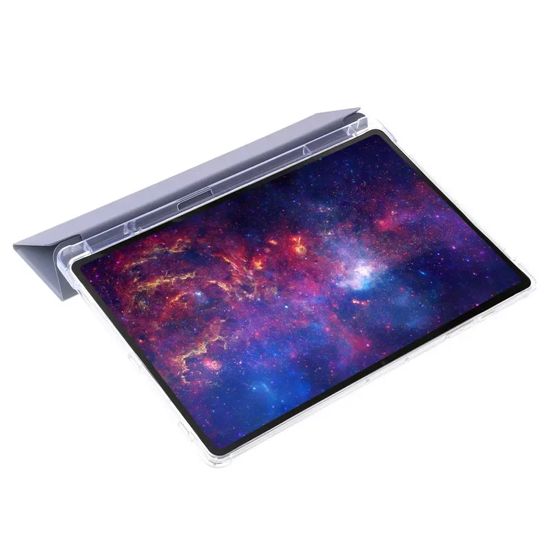 Funda para Samsung Tab S9 FE Plus con soporte para bolígrafo, carcasa inteligente magnética trasera transparente para Galaxy Tab S9 FE Plus 12,4 - imagen 3