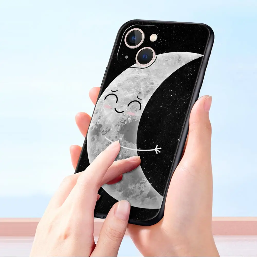 Pareja de dibujos animados Aesth sun moon funda de teléfono de lujo para Apple iPhone 16 11 15 14 Pro MAX 12 13 7 8 Plus X XR XS SE funda de silicona - imagen 5