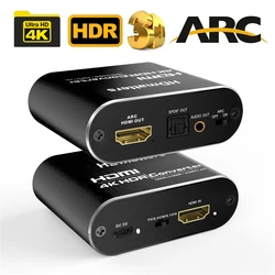 Extractor de audio HDMI 4K 60Hz 2.0 ARC 5.1 a TOSLINK para PS5 Xbox