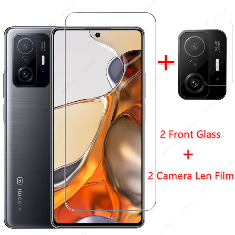 Para Xiaomi 11T Pro vidrio templado para Xiaomi Mi 11T 11X 10T 13 12T Pro 11Lite Protector de pantalla de cristal frontal película de lente de cámara - imagen 2