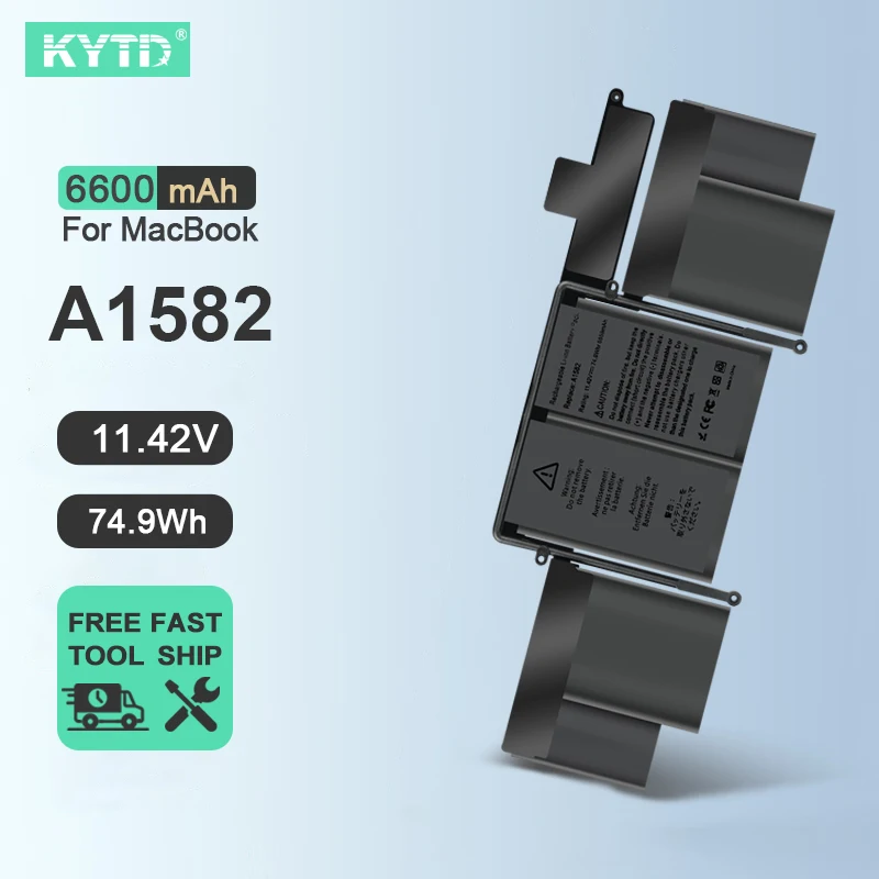 KYTD nueva batería de ordenador portátil A1582 para Apple MacBook Pro 13 "Retina A1502 2015 año 020-00010 herramientas gratuitas baterías de más de 600 ciclos