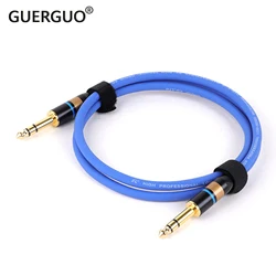 Cable TRS Jack 6,35mm Estéreo Dorado – Guitarra Bajo y Mezclador