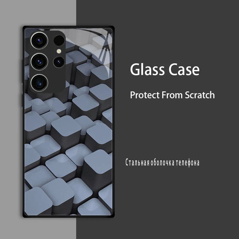 삼성 갤럭시 S25 울트라 케이스 커버, 강화 유리 케이스, 하드 코크 범퍼, S25 울트라 보호 케이스 - imagen 3