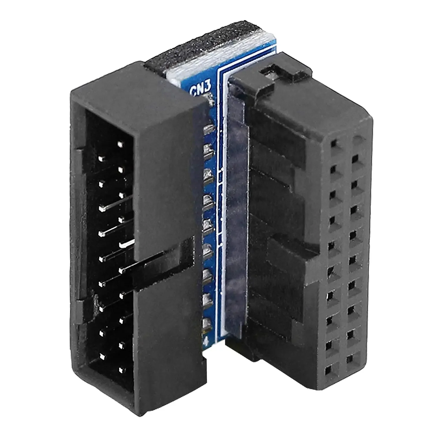 Adaptador de extensión macho a hembra de ángulo recto, Conector de giro de 90 grados para placa base de escritorio, USB 3,0, 19/20 Pines, 1/2 piezas - imagen 5